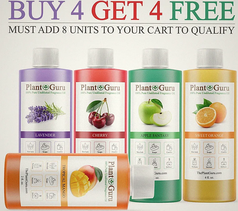 Fragrance Oil 4 oz. For Candle Soap Incense Making Burners Scented Oils Bulk Lot