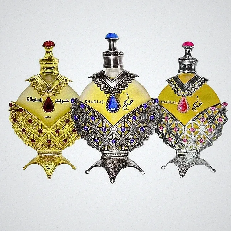 Hareem Al Sultan Khadlaj Perfume Oil SET OF 3 - Gold, Silver, Blue ORIGNAL 35ML