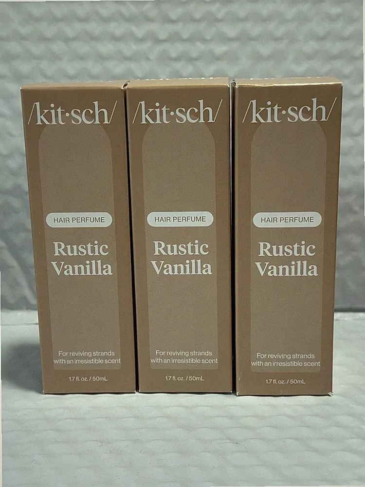 Kitsch Hair Perfume Rustic Vanilla 1.7 Oz Each Box ( 3 Pack )